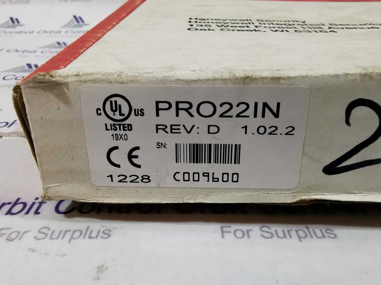 Honeywell PRO22IN REV.D 1.02.2 HONEYWELL PRO22IN REV.D 1.02.2 MAIN PCB BOARD CONTROL SYSTEM 2