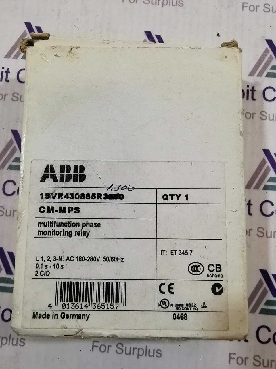 ABB CM-MPS ABB CM-MPS MONITORING RELAY 1SVR430885R1300 2