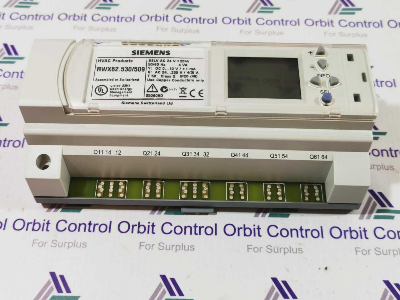 Siemens RWX62.530/509 SIEMENS RWX62.530/509 SEL AC 24V 50/60HZ 4VA HVAC PRODUCTS 2