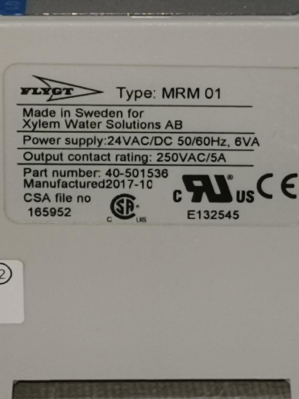 FLYGT MRM-01 FLYGT MRM 01 RELAY MODULE 4