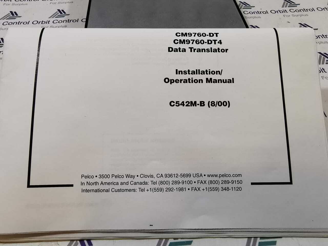 Pelco CM9760-DT4-X PELCO CM9760-DT4-X DATA TRANSLATOR -WITH SOILED 5