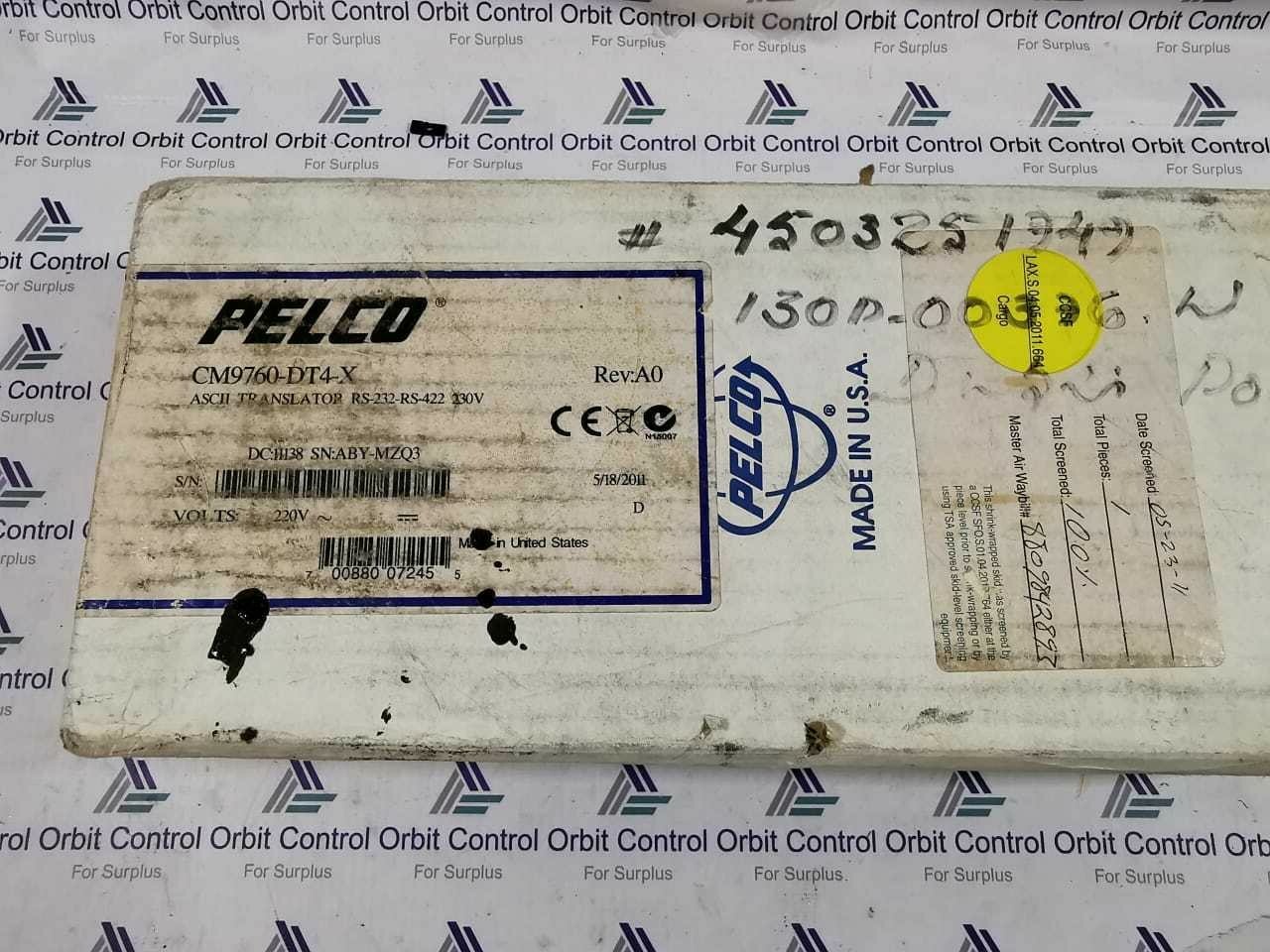 Pelco CM9760-DT4-X PELCO CM9760-DT4-X DATA TRANSLATOR -WITH SOILED 6