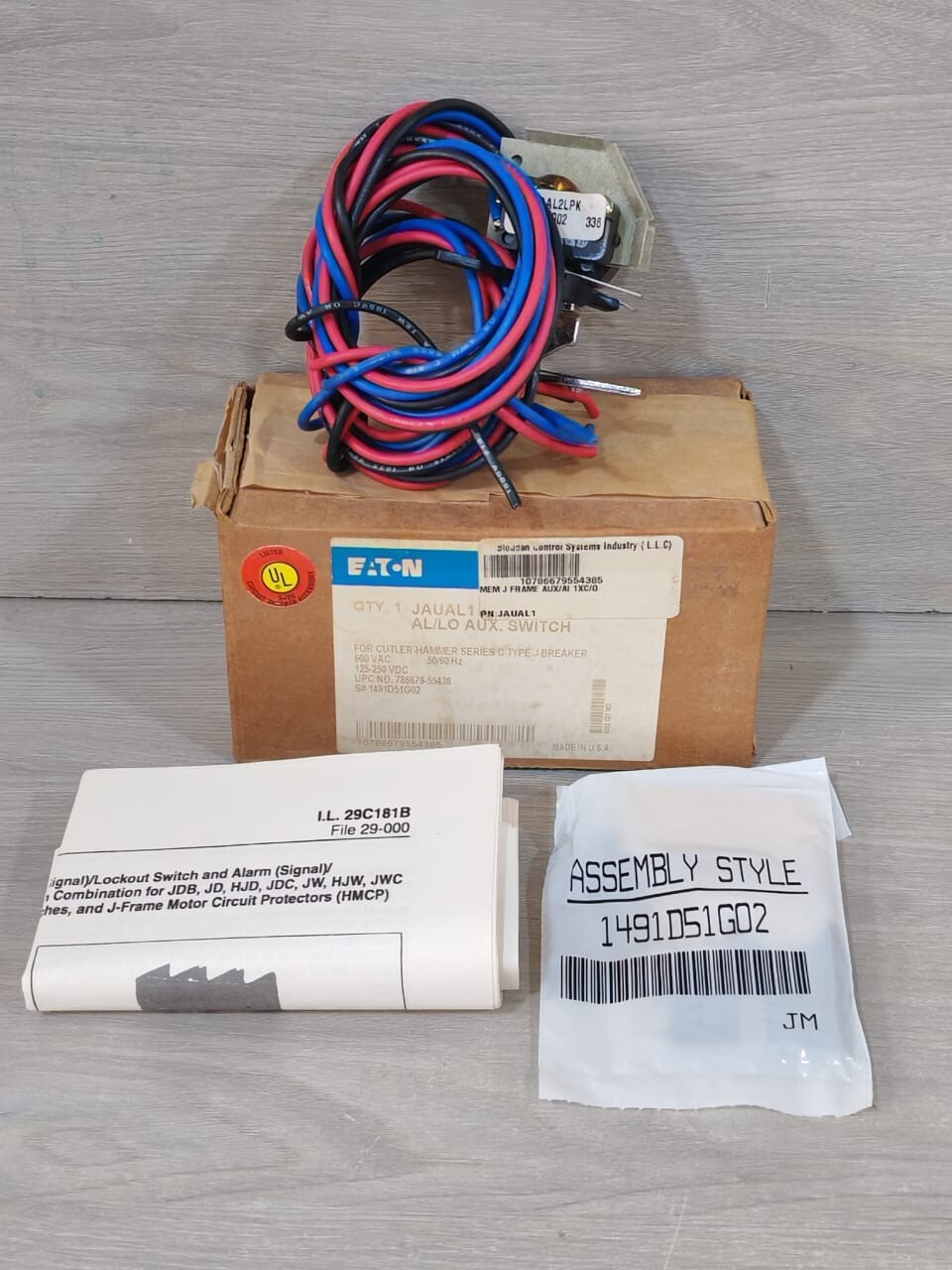 EATON/CUTLER-HAMMER AAL2LPK/JAUAL1 AL/LO &AUX.SW.SER.C TYPE J-BREAKER 1491D51G02
