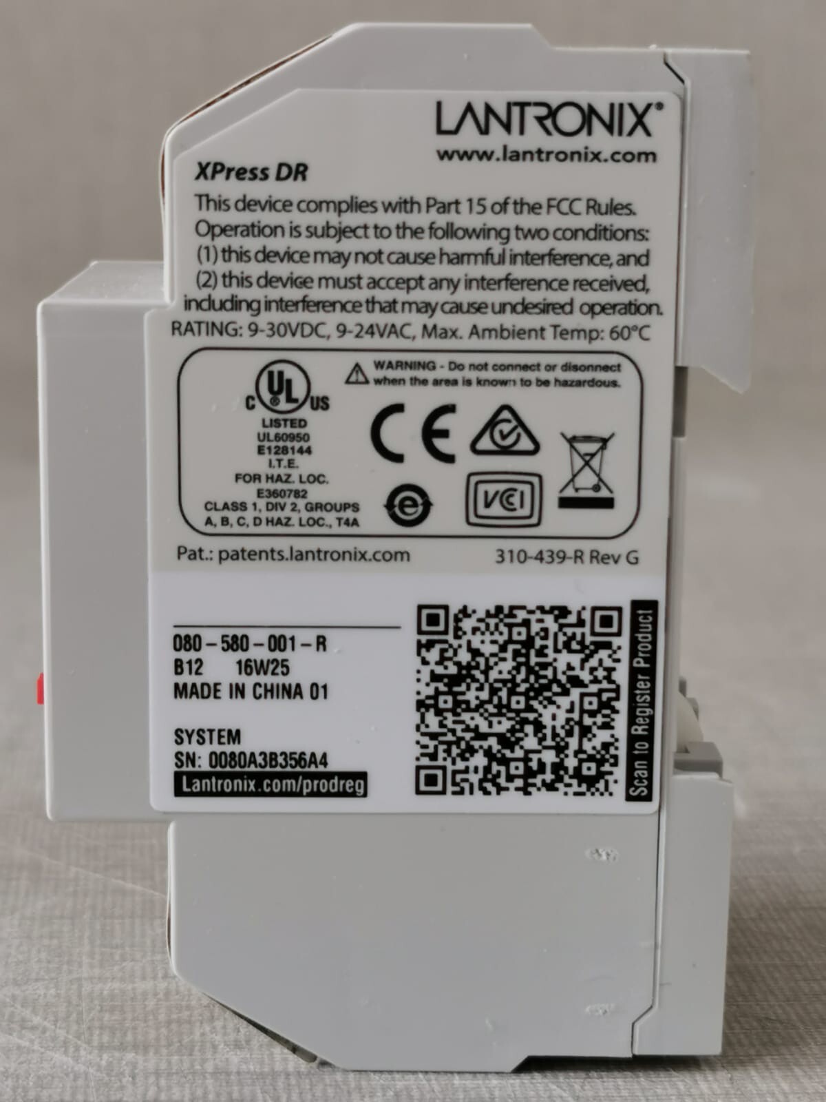 LANTRONIX 080-580-001-R LANTRONIX XPress DR NETWORK MODULE 080-580-001-R 8