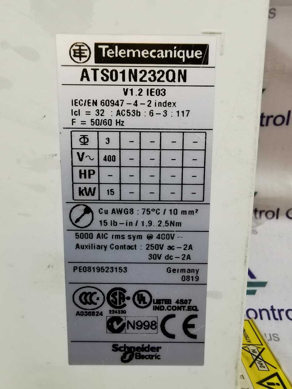 Schneider Electric ATS01N232QN Schneider Electric Telemecanique ATS01N232QN 3