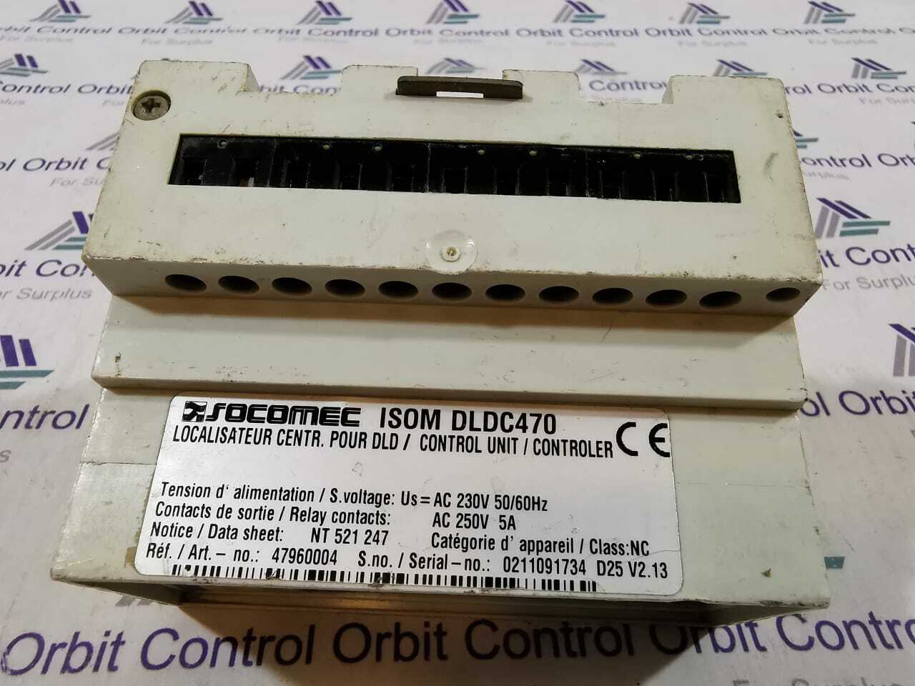 SOCOMEC ISOM DLDC 470 SOCOMEC ISOM DLDC 470 / DLDC470 CONTROL UNIT - TESTED OK 5