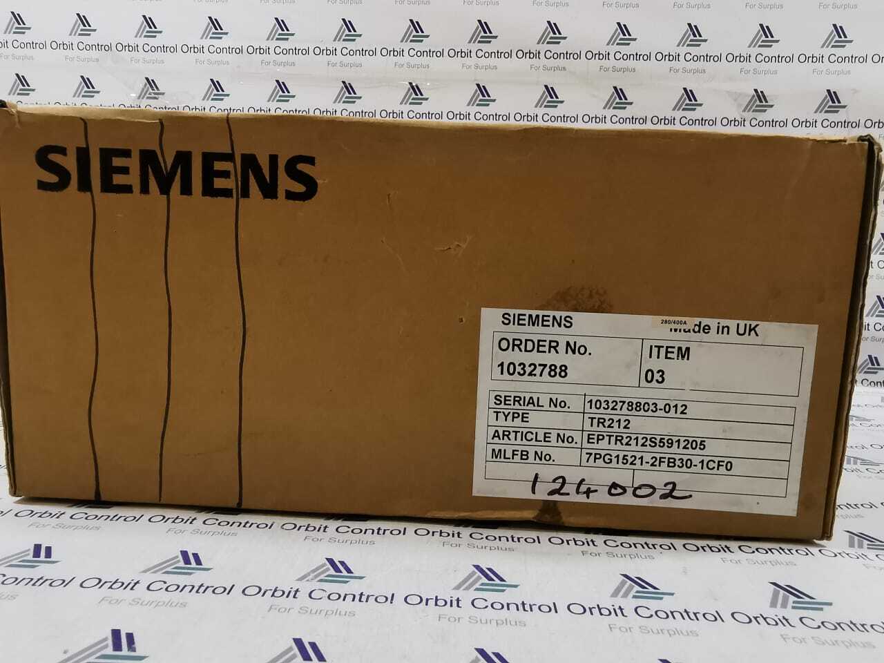 Siemens 7PG1521-2FB30-1CF0 Siemens TR212 Reyrolle High Speed Trip Relay 7PG1521-2FB30-1CF0 9