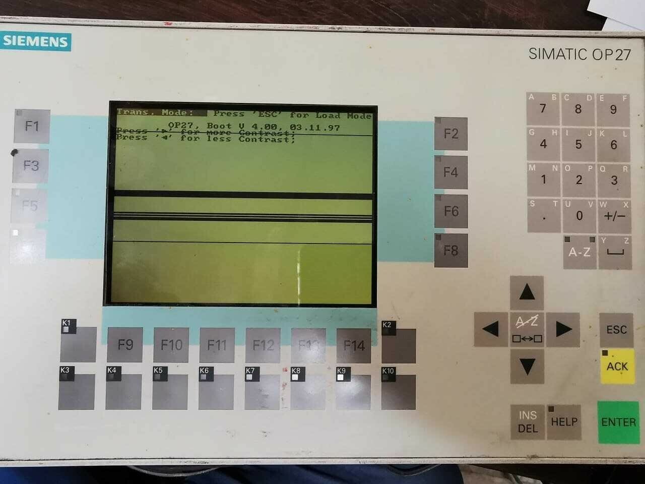Siemens 6AV3627-AJK00-0AX0 SIEMENS SIMATIC OP27 6AV3627-AJK00-0AX0 9