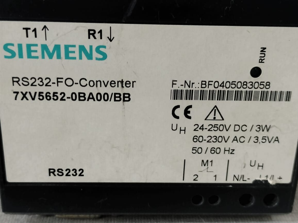 Siemens 7XV5652-0BA00/BB SIEMENS RS232-FO-CONVERTER 7XV5652-0BA00/BB 24-250V 2