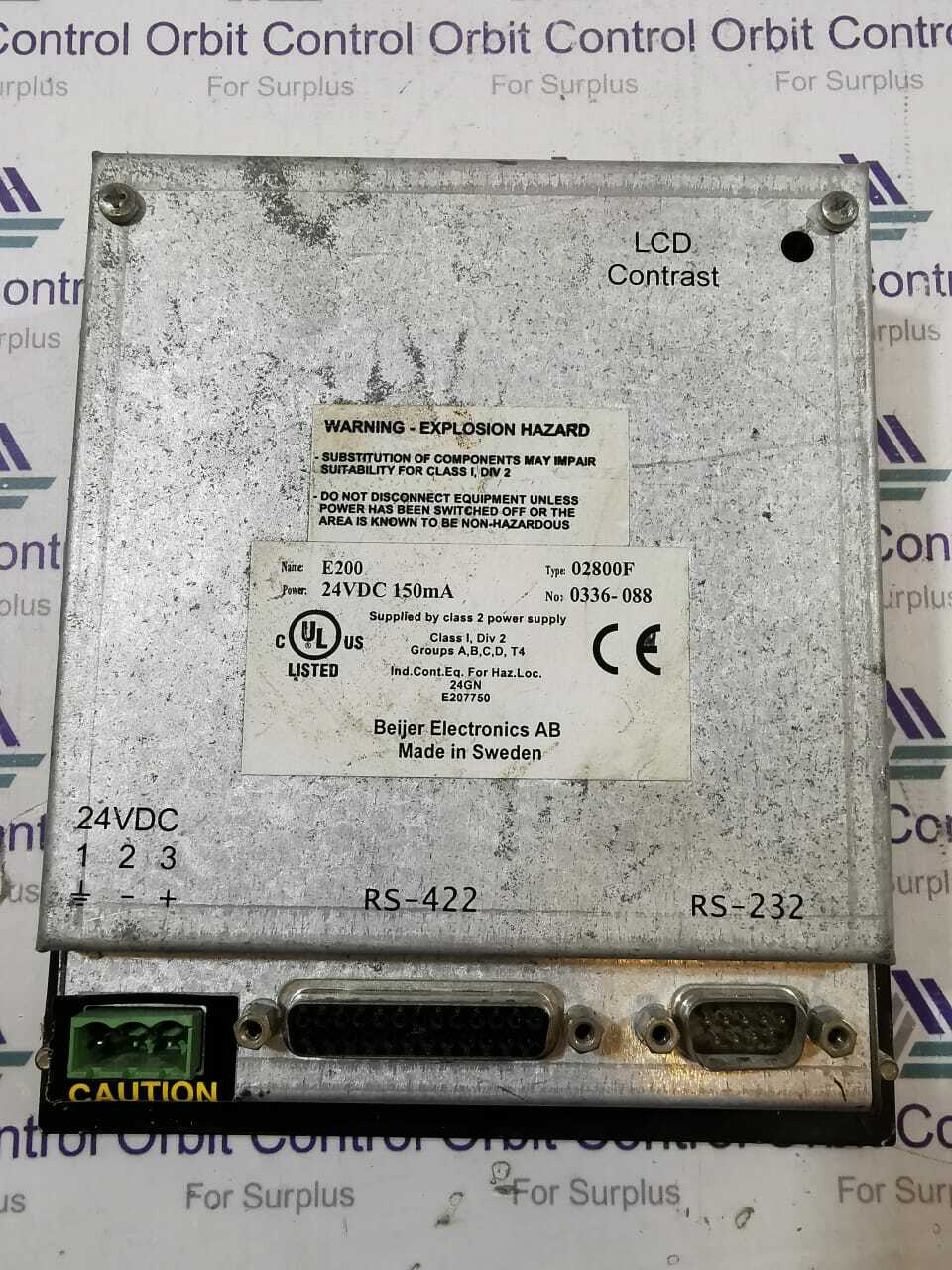 Mitsubishi 02800F Beijer Electronics AB 02800F E200 Operator Panel 8