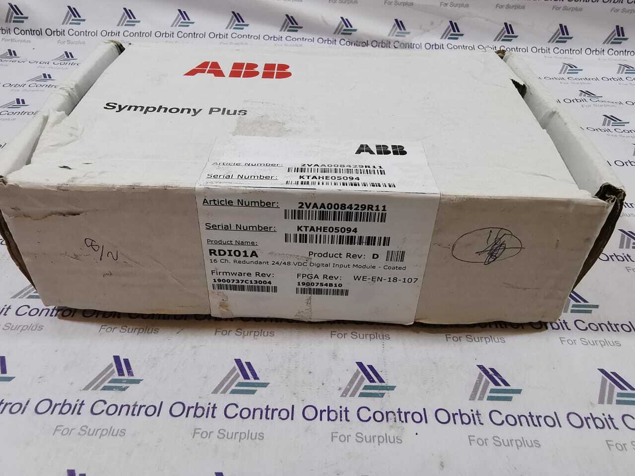 ABB 2VAA008429R11 ABB RDI01A 2VAA008429R11 Symphony Plus Digital Input Module 2
