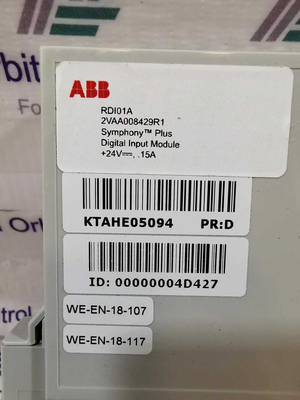ABB 2VAA008429R11 ABB RDI01A 2VAA008429R11 Symphony Plus Digital Input Module 3