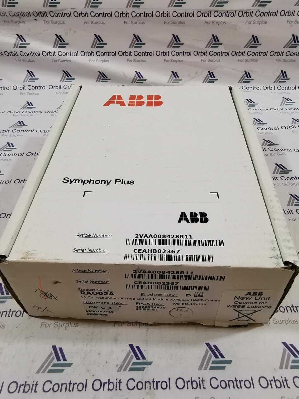 ABB 2VAA008428R11 ABB RAO02A 2VAA008428R11 Symphony Plus 16CH 9