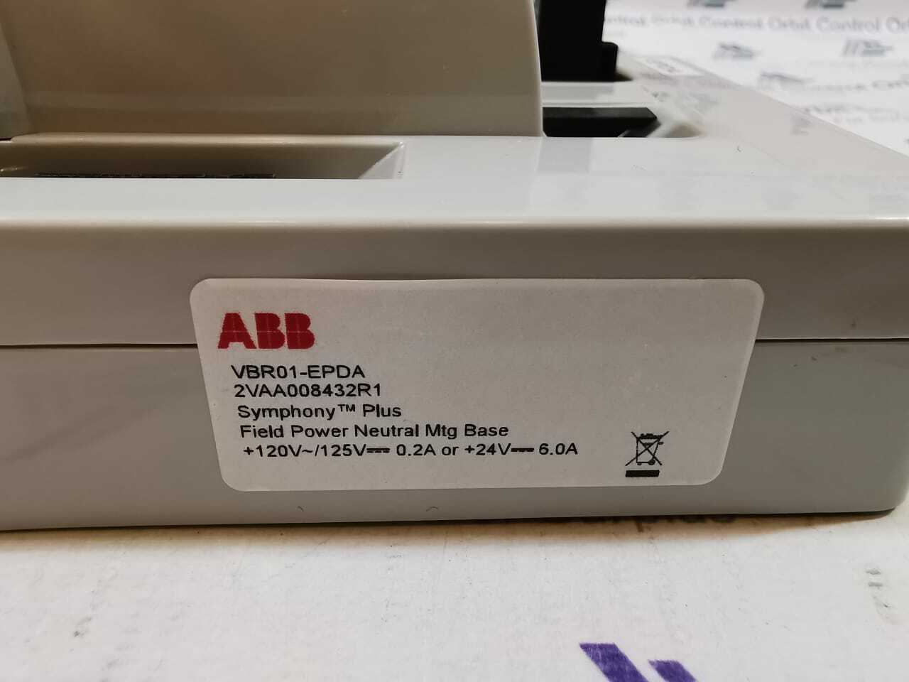 ABB 2VAA008432R11 ABB VBR01-EPDA 2VAA008432R11 Symphony Plus Field Power Neutral Mtg Base PR:D 7