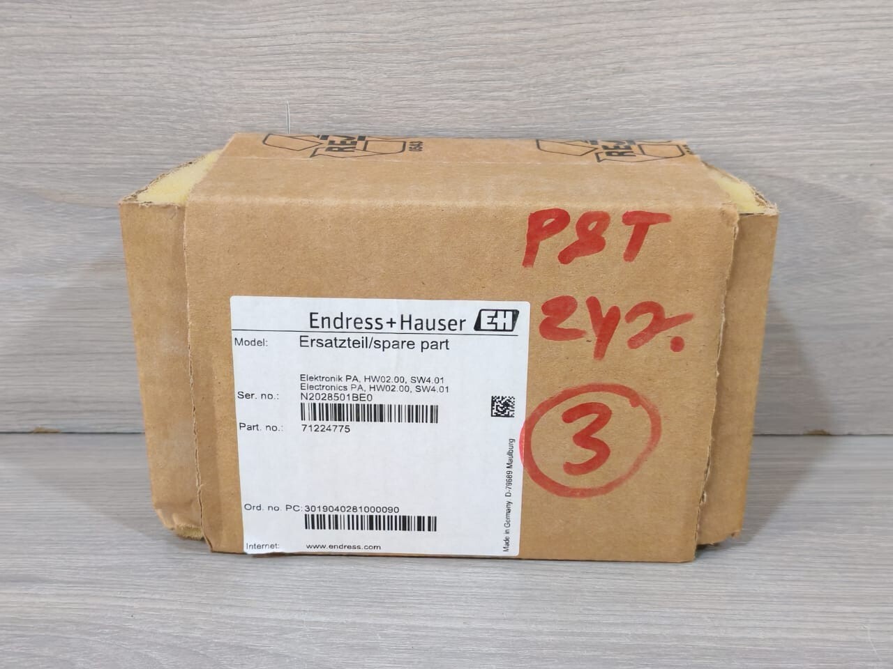 Endress+Hauser 71224775 Endress+Hauser Ersatzteil/spare part no: 71224775 / 71071282 Version PA 5