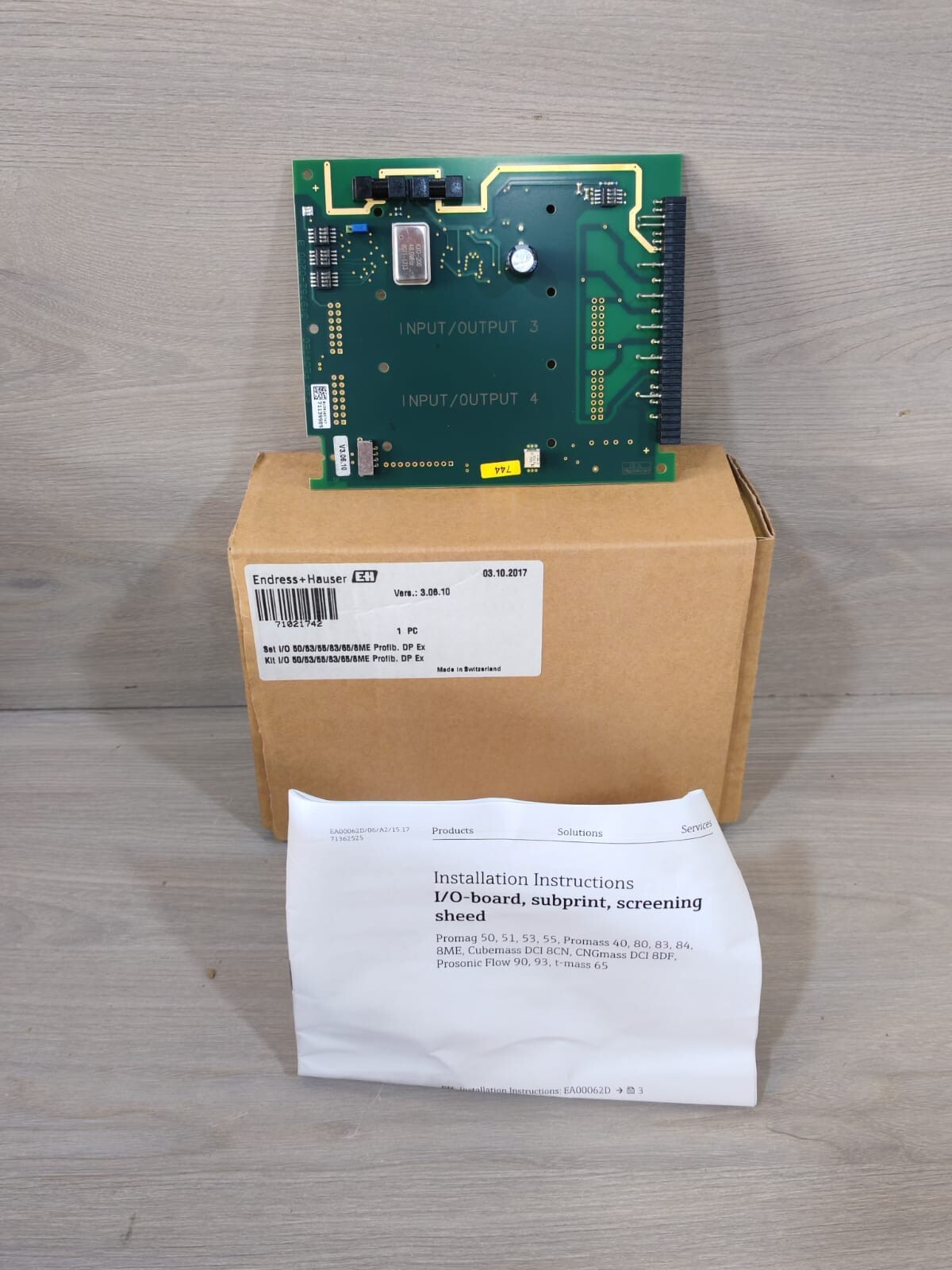 Endress+Hauser 71021742 INPUT/OUTPUT MODULE PROFIBUS Version 3.06.10