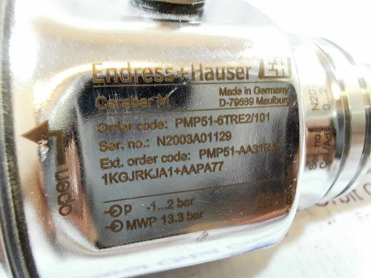 Endress+Hauser PMP51-6TRE2/101 Endress+Hauser PMP51-6TRE2/101 Cerabar M Digital Pressure Transmitter 8