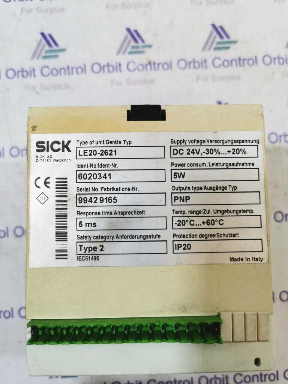 SICK LE-20 SICK LE 20 Safety Switching Amplifier LE20-2621 2