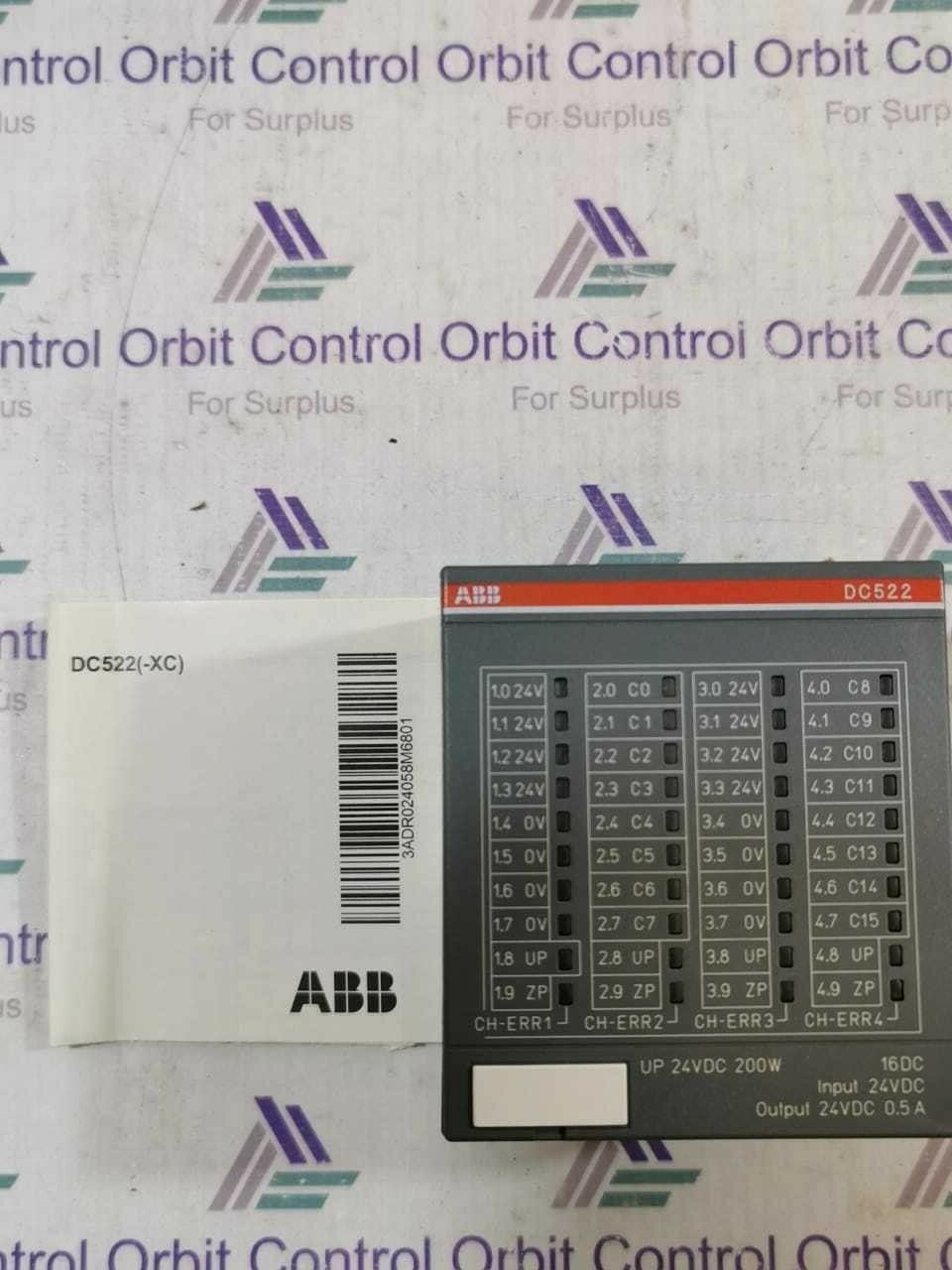 ABB DC522 ABB 1SAP240600R0001 / DC522 D3 DIGITAL OUTPUT / INPUT MODULE 3