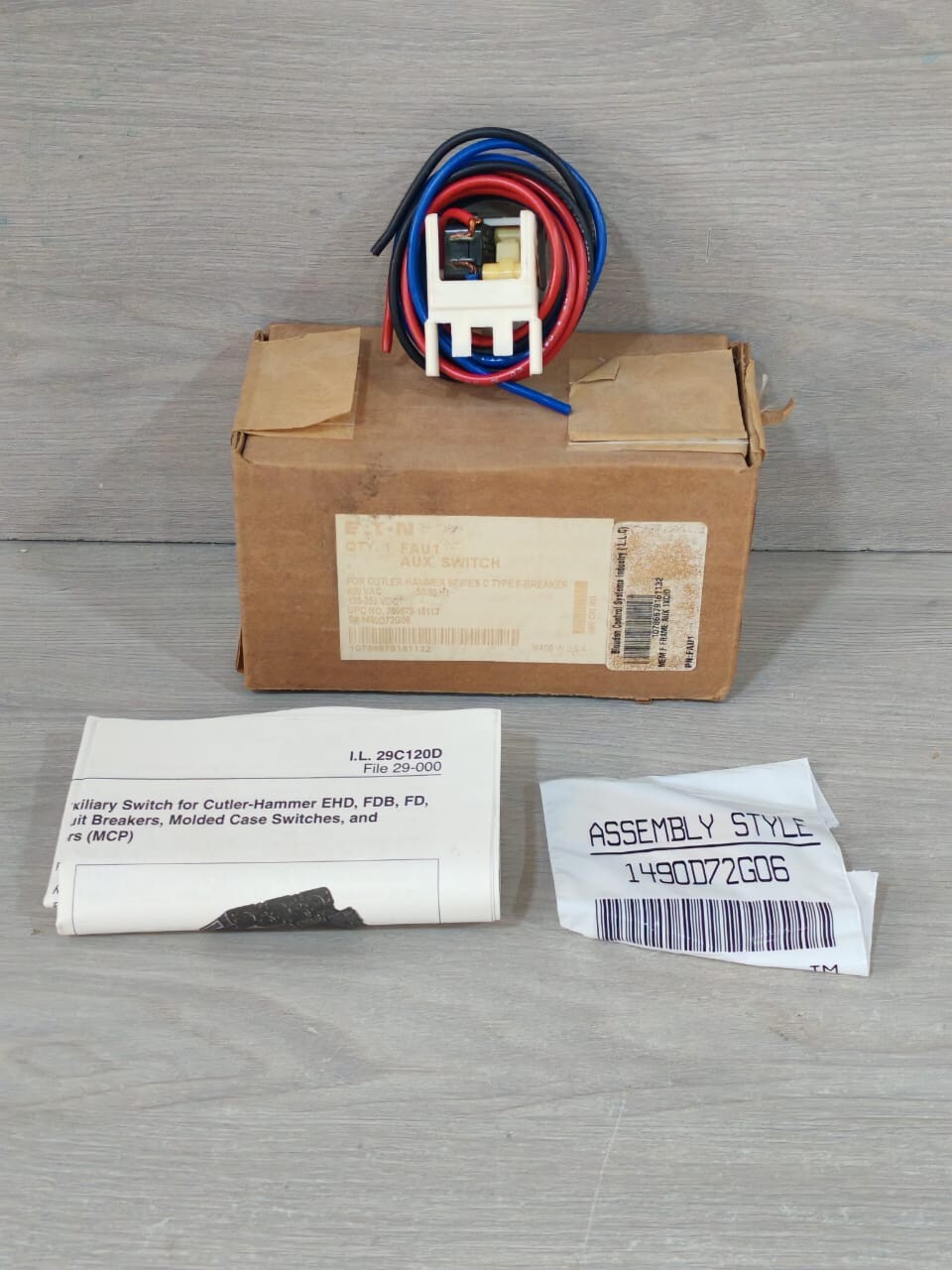 EATON FAU1 A1X1PK AUX. CUTLLER-HAMMER SER.C TYPE F-BREAKER 1490D72G06