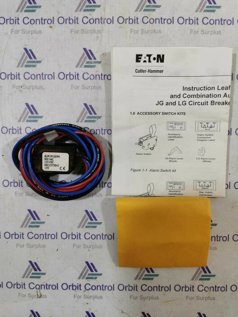 Eaton ALM1M1BJPK EATON/CUTLER HAMMER ALM1M1BJPK SINGLE BELL ALARM FOR TYPE J/L BREAKER 66C1573G41 3