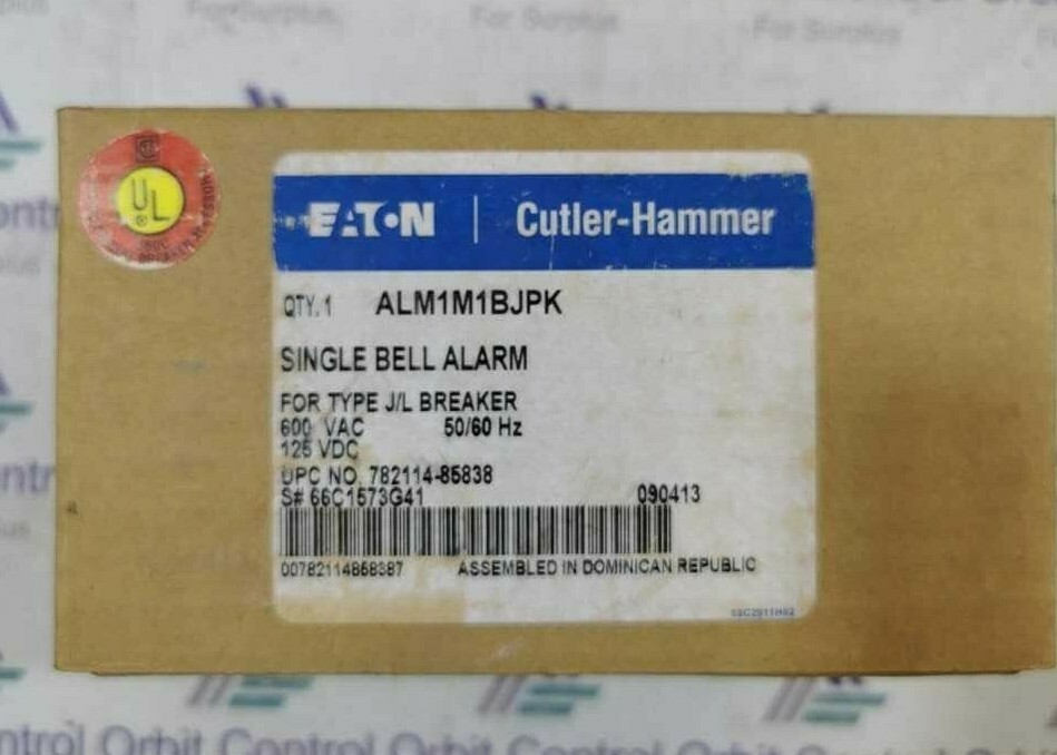 EATON/CUTLER HAMMER ALM1M1BJPK SINGLE BELL ALARM FOR TYPE J/L BREAKER 66C1573G41