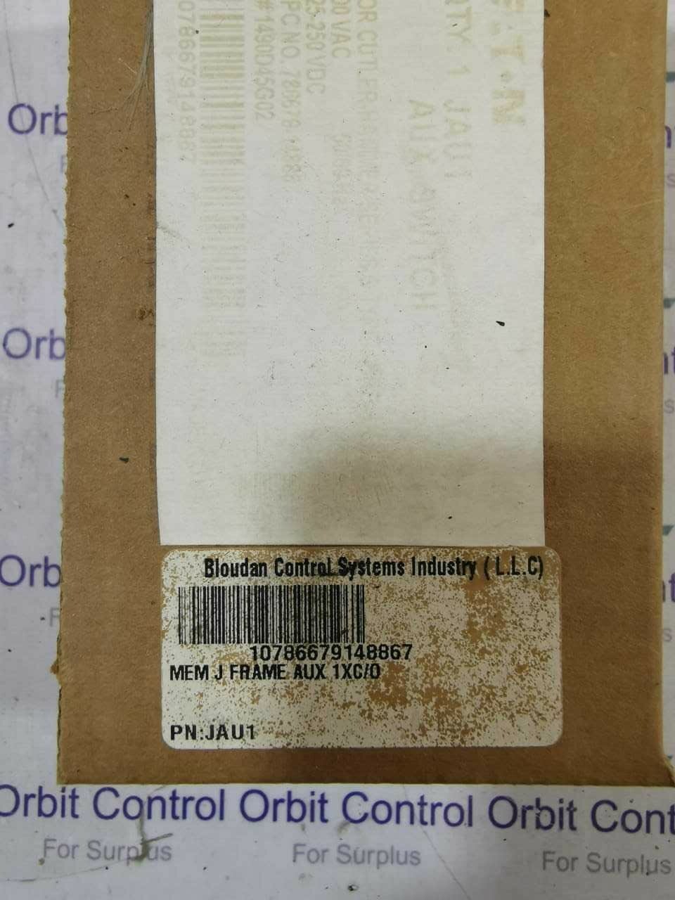 Eaton JAU1 JAU1 CUTLER HAMMER A1X2RTK MEM J FRAME AUX 1XC/0 4