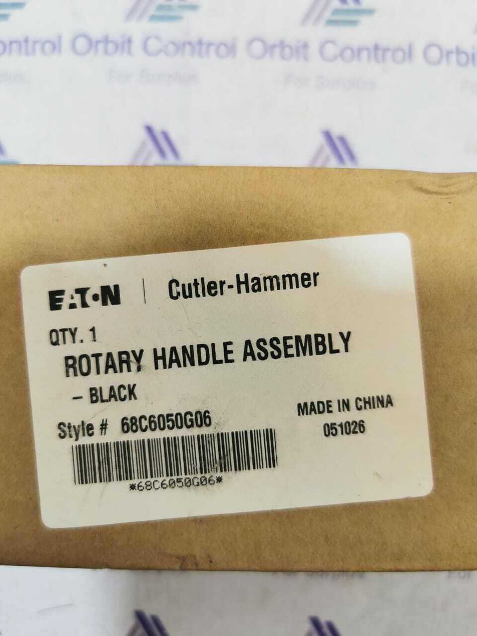 CUTLER HAMMER 68C6050G06 CUTLER HAMMER ROTARY HANDLE ASSEMBLY-BLACK 68C6050G06 2