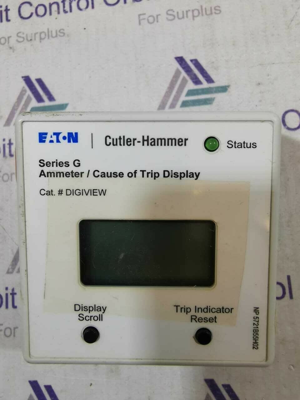 EATON/CUTLER HAMMER 68C2911H01 EATON/CUTLER HAMMER DIGIVIEW SER.G AMMETER/ CAUSE OF TRIP INDICATOR 68C2911H01 2