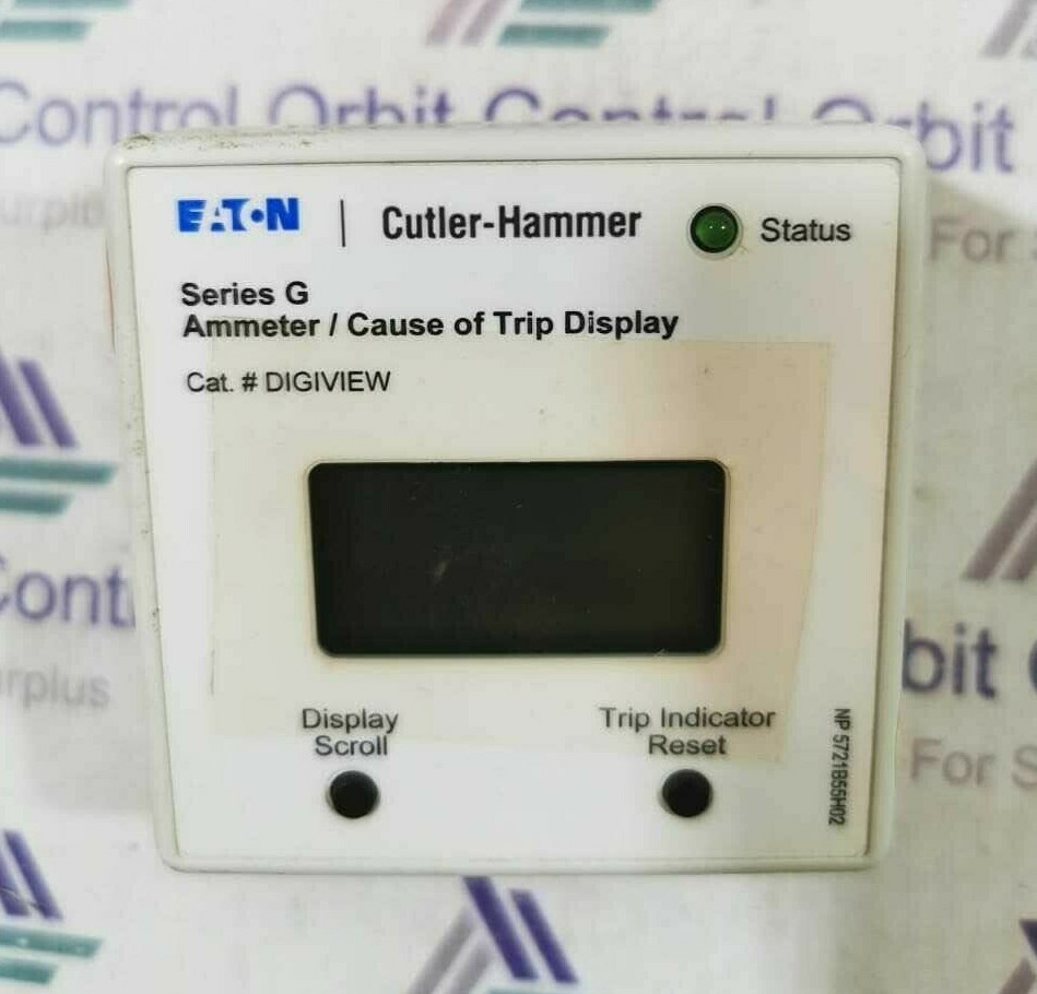 EATON/CUTLER HAMMER DIGIVIEW SER.G AMMETER/ CAUSE OF TRIP INDICATOR 68C2911H01
