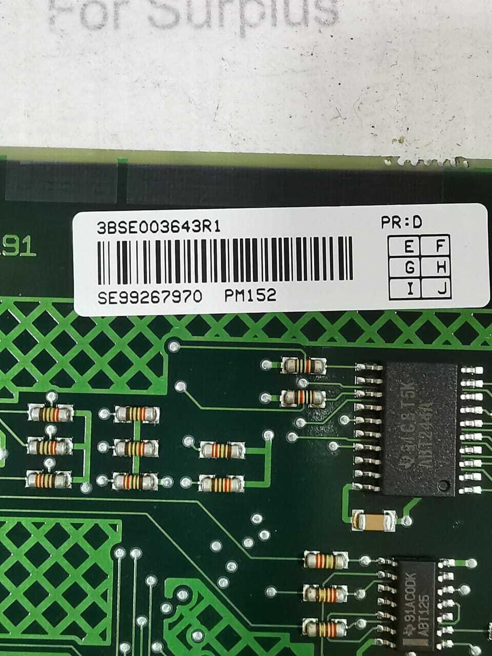 ABB 3BSE003643R1 / PM152 ABB 3BSE003643R1 / PM152 BOARD (Need ChangeFrame) 3