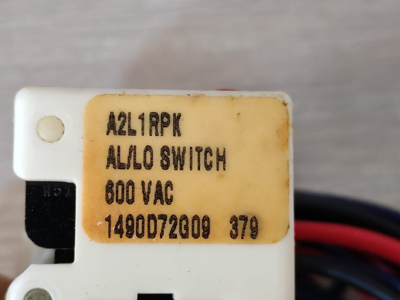 Eaton A2L1RPK CUTLER-HAMMER A2L1RPK AL/LO SWITCH 1490D72G09 600VAC 2