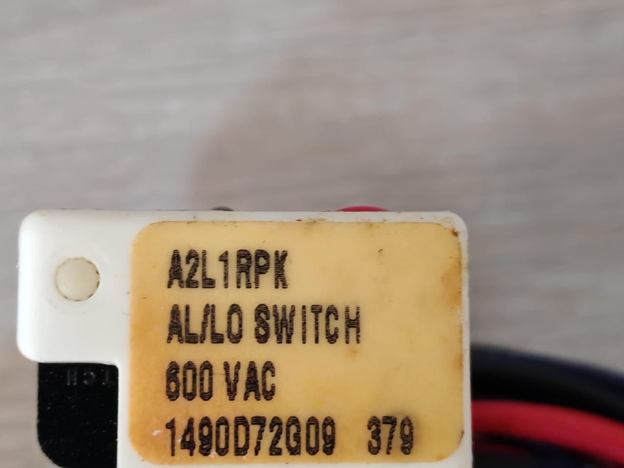 Eaton A2L1RPK CUTLER-HAMMER A2L1RPK AL/LO SWITCH 1490D72G09 600VAC 7