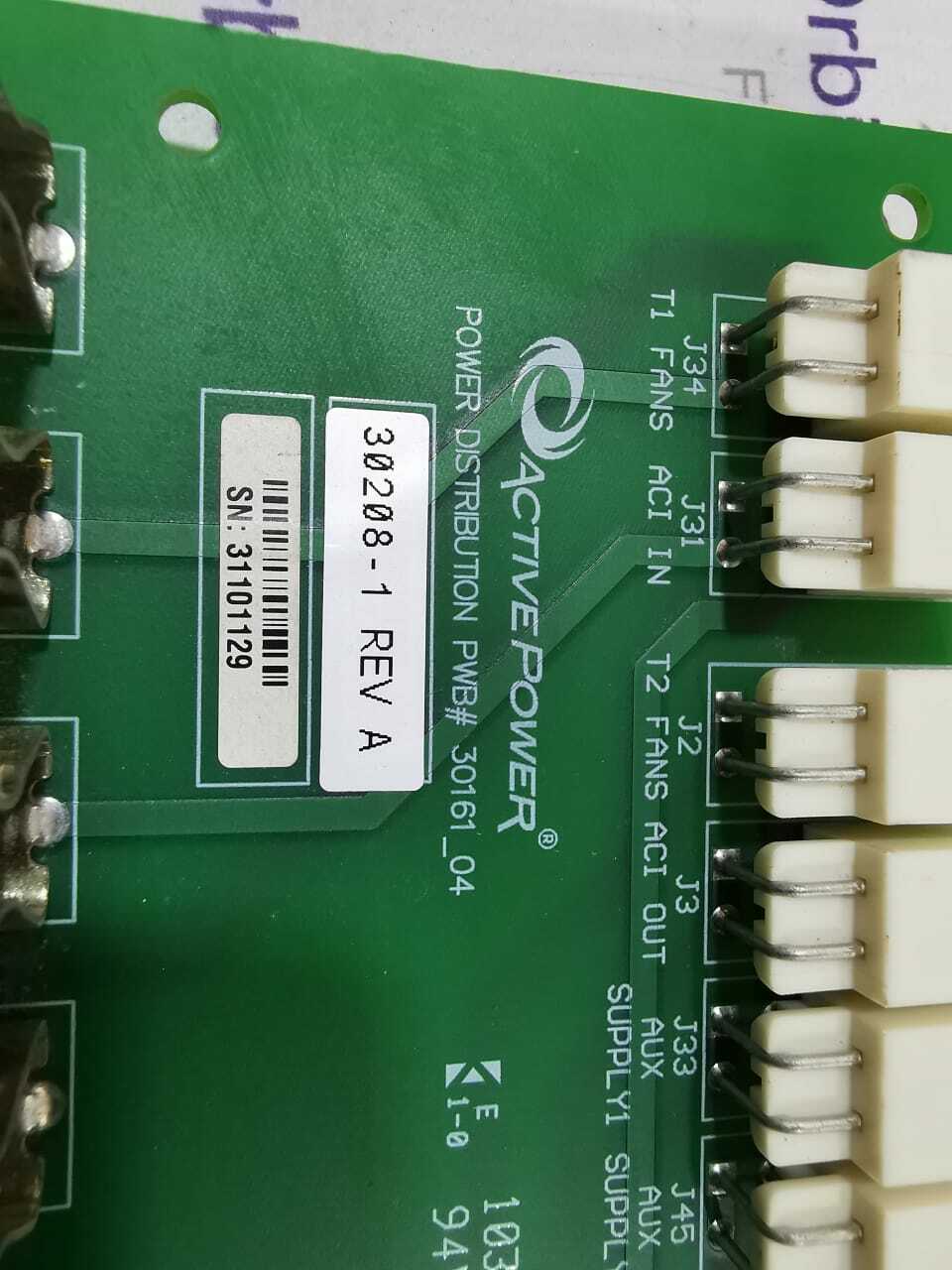 ACTIVEPOWER POWER-30208 ACTIVE POWER 30208-1 REV A POWER DISTRIBUTION PWB# 30161_04 4