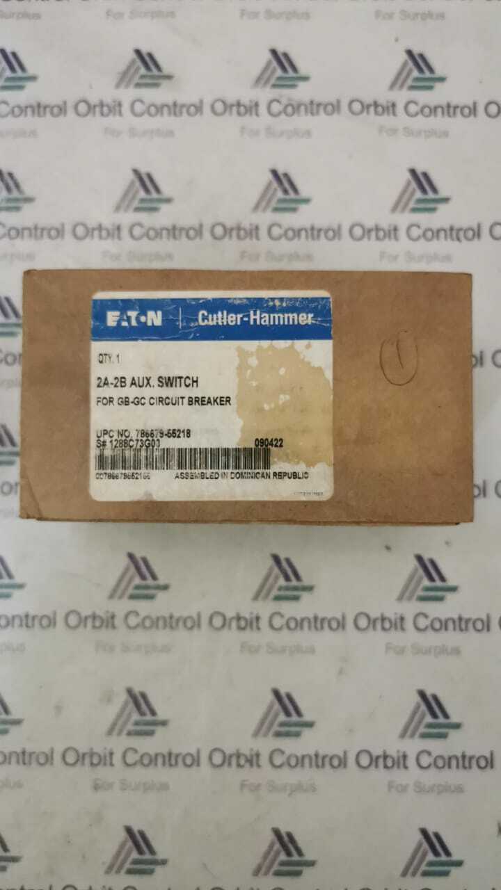 EATON/CUTLER-HAMMER 2A-2B AUX. SWITCH FOR GB-GC CIRCUIT BREAKER 1288C73G03
