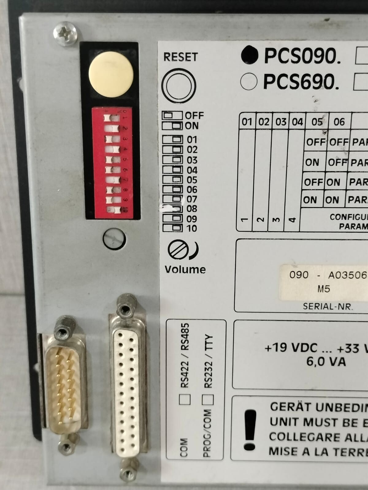 Bosch BT090 BOSCH BT090 CONTROL PANEL DISPLAY 9