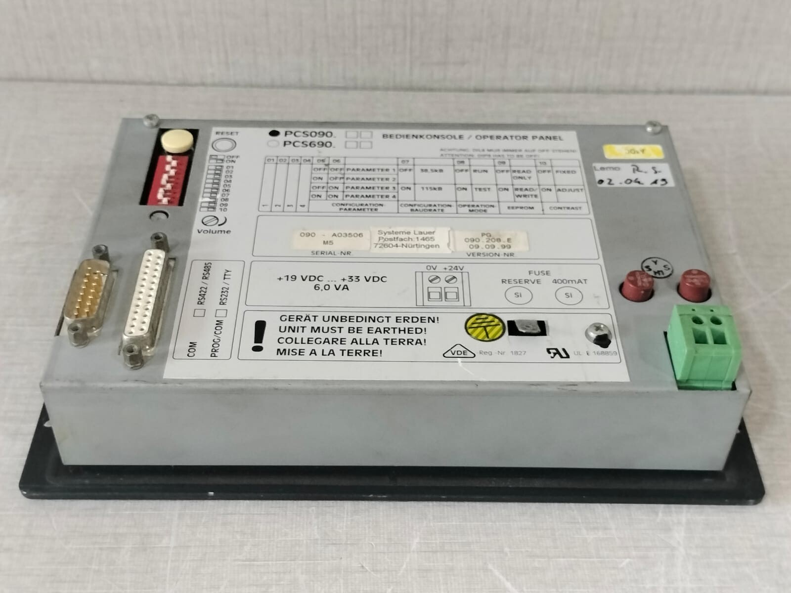 Bosch BT090 BOSCH BT090 CONTROL PANEL DISPLAY 10