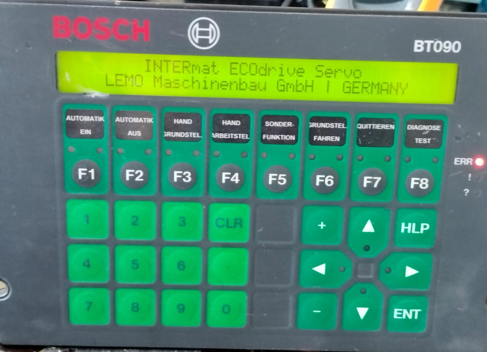 BOSCH BT090 CONTROL PANEL DISPLAY