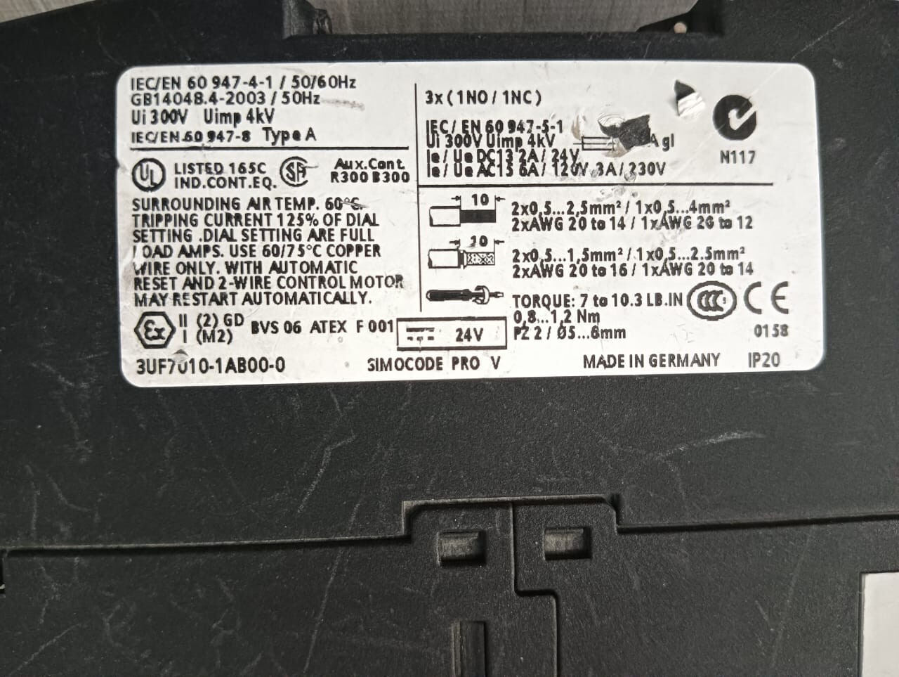 Siemens 3UF7010-1AB00-0 Siemens 3UF7010-1AB00-0 Basic Unit Simocode Pro V 3