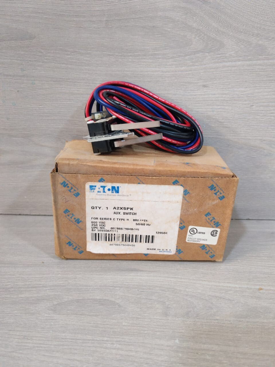 EATON A2X5PK AUX.SWITCH FOR SERIES C TYPE N-BREAKER 1494D44G1
