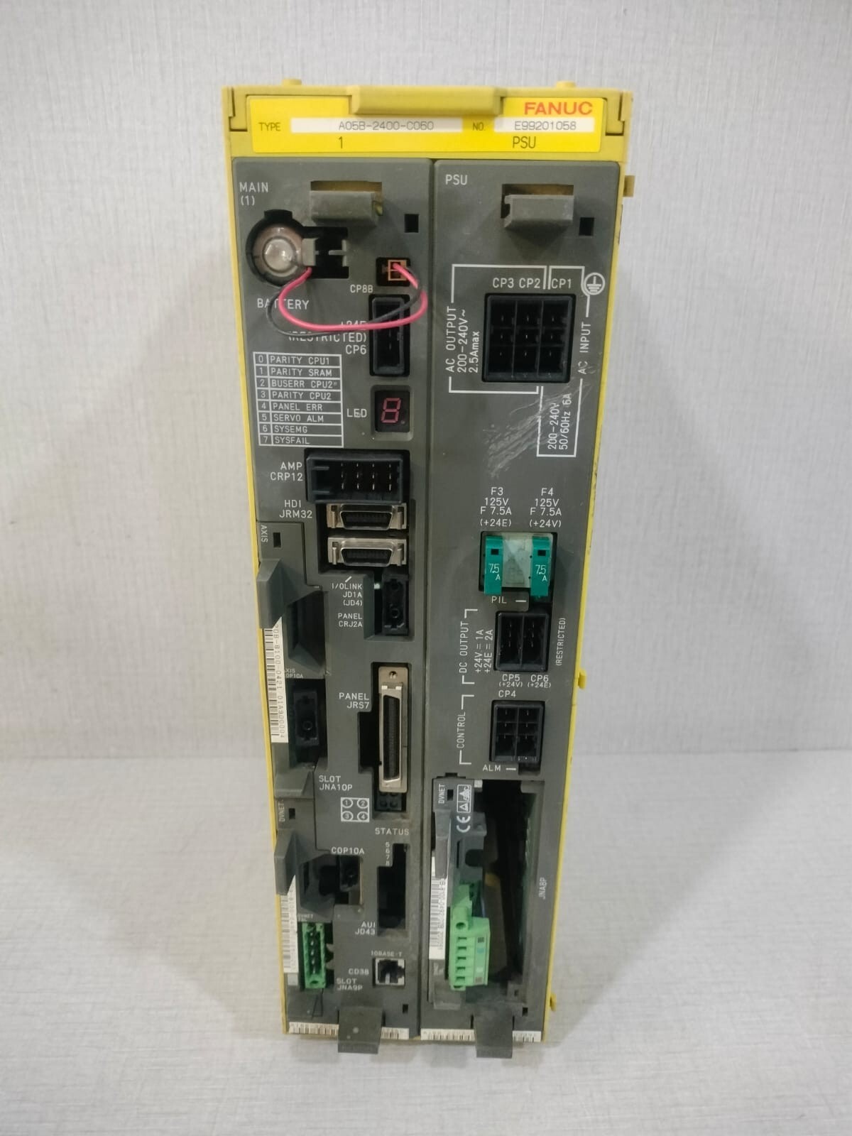 FANUC A05B-2400-C060 / E99201058 2 SLOT BACKPLANE
