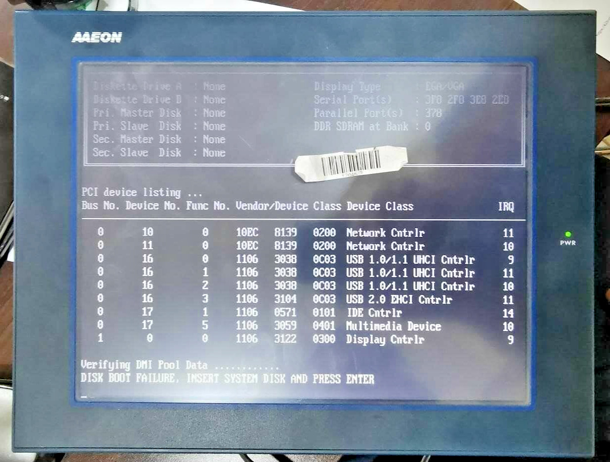 AAEON TF-AOP-8120DT-C1 LCD MONITOR -TRIED & TESTED