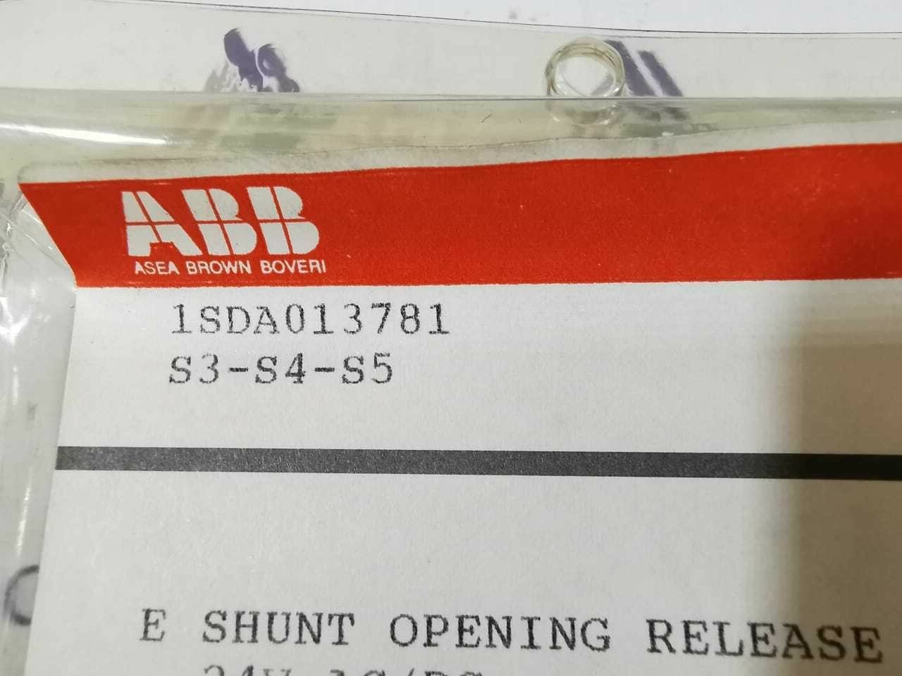 ABB 1SDA013781 ABB SACE 1SDA013781 S3-S4-S5 SHUNT OPENING RELEASE 24V-50/60HZ 3