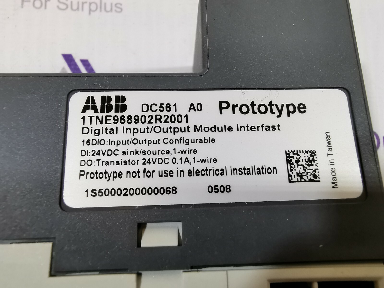 ABB DC561 ABB 1TNE968902R2001 DC561 RELAY MODULE 7