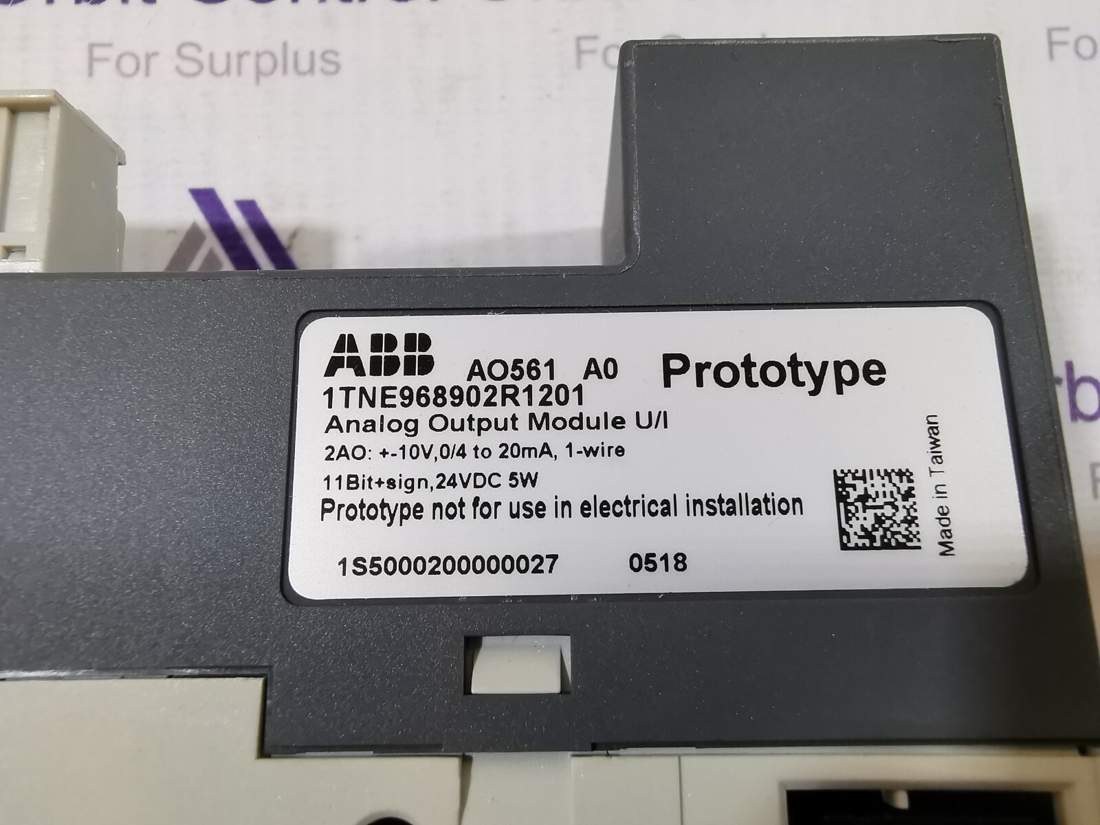 ABB 1TNE968902R1201 AO561 ABB 1TNE968902R1201 MODULE 6