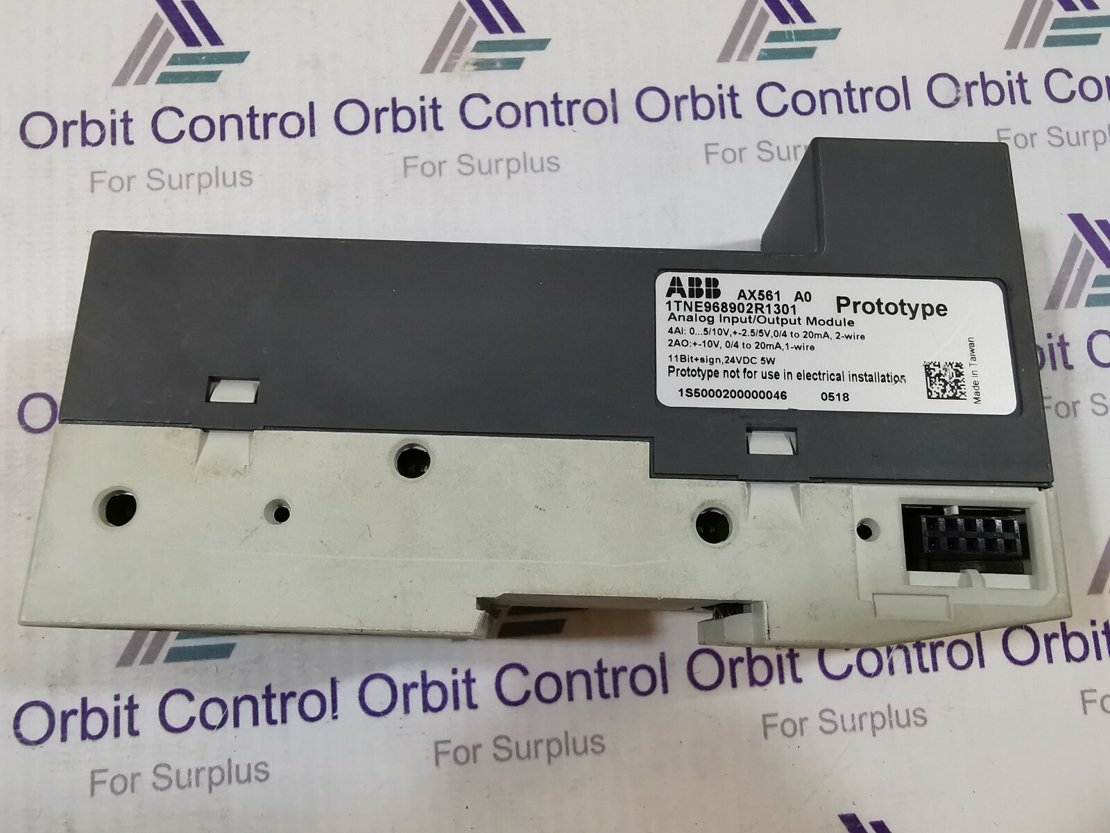 ABB AX561 AX561 A0 ABB 1TNE968902R1301 ANALOG MODULE 3