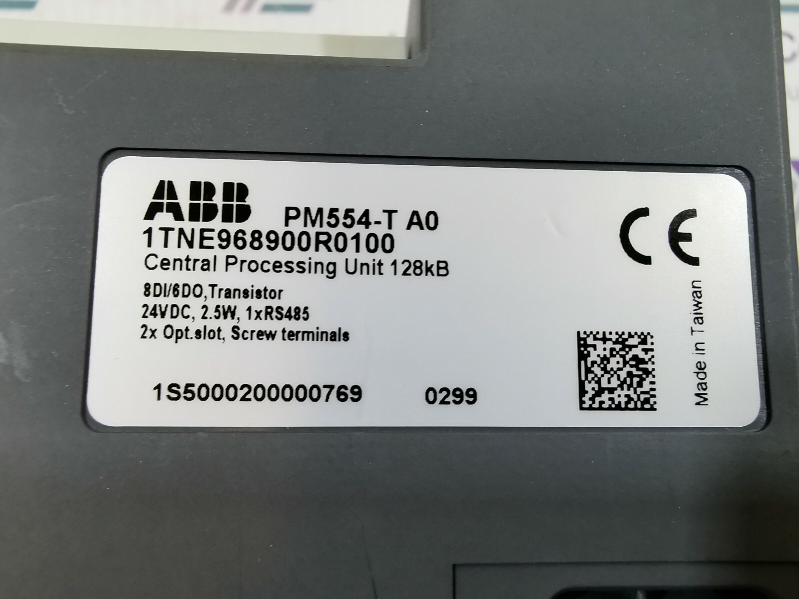 ABB PM554-T PM554-T A0 ABB 1TNE968900R0100 CENTRAL PROCESSING UNIT PM554 3