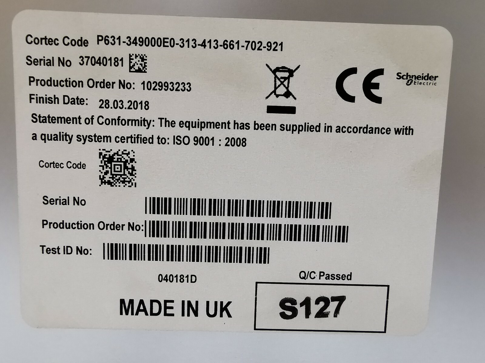Schneider Electric P631 MICOM P631 Easergy PROTECTION RELAY‎‏ 8