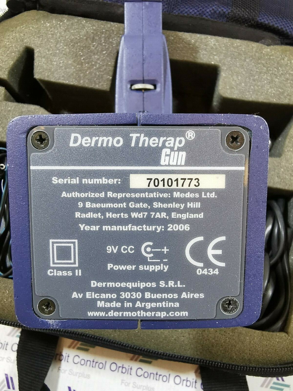 Dermo Therap Gun 70101773 Dermo Therap Gun Serial Number 70101773 7