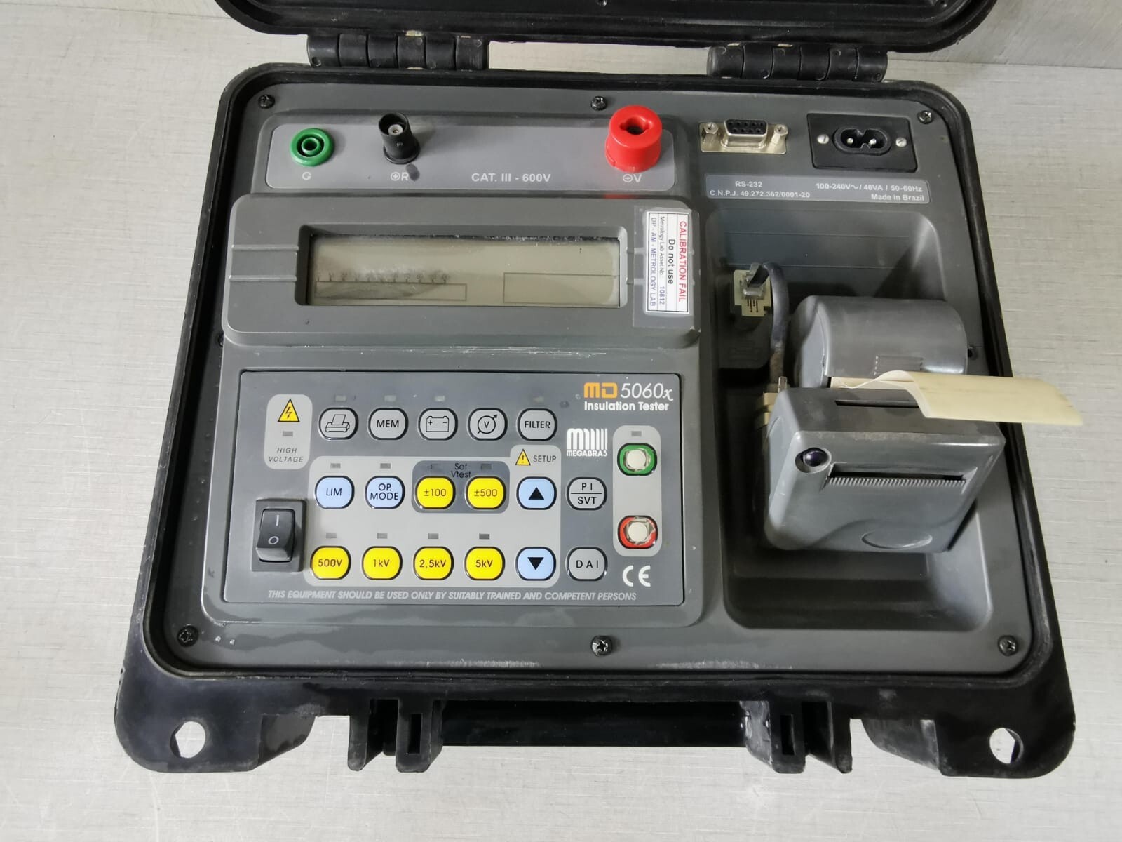 MEGADRAS MD 5060X MEGADRAS MD 5060x Insulation Tester WITHOUT BATTERY 3